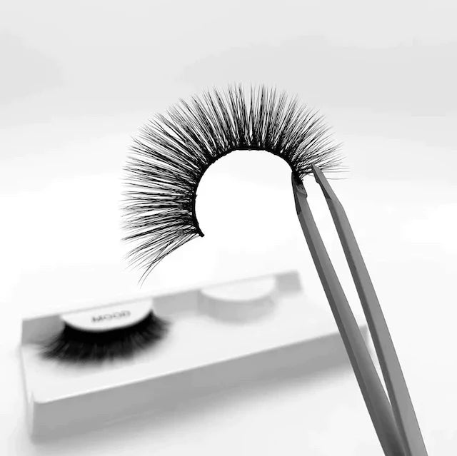 Lashes with packaging in background