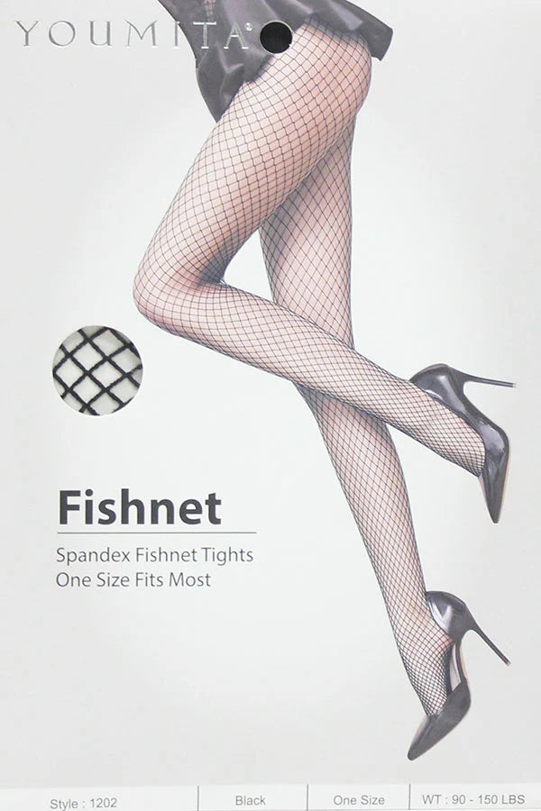 Medium Gauge - Comfortable Fit, Supportive Design Fishnet Tights