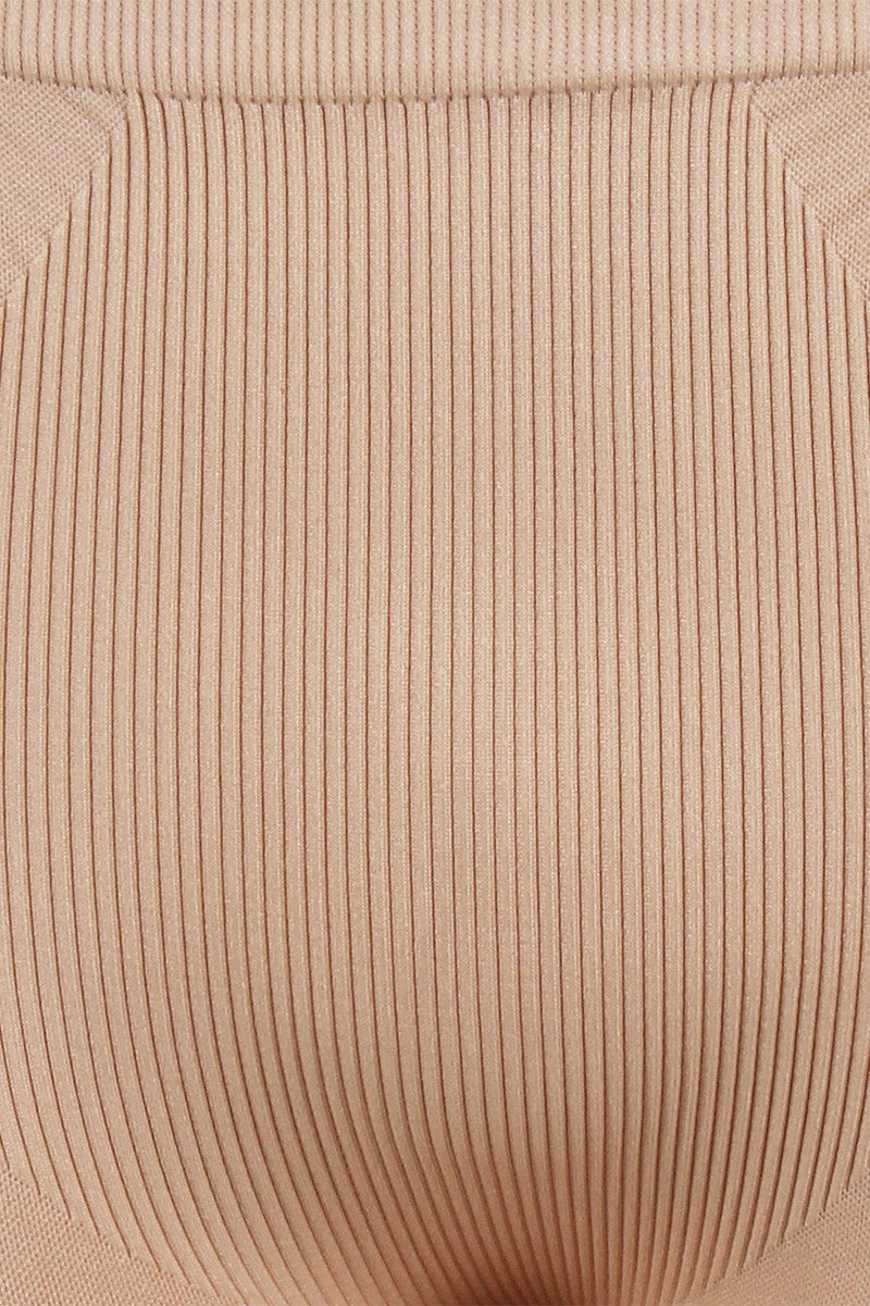 Firm Waist Control Boyshorts - Beige