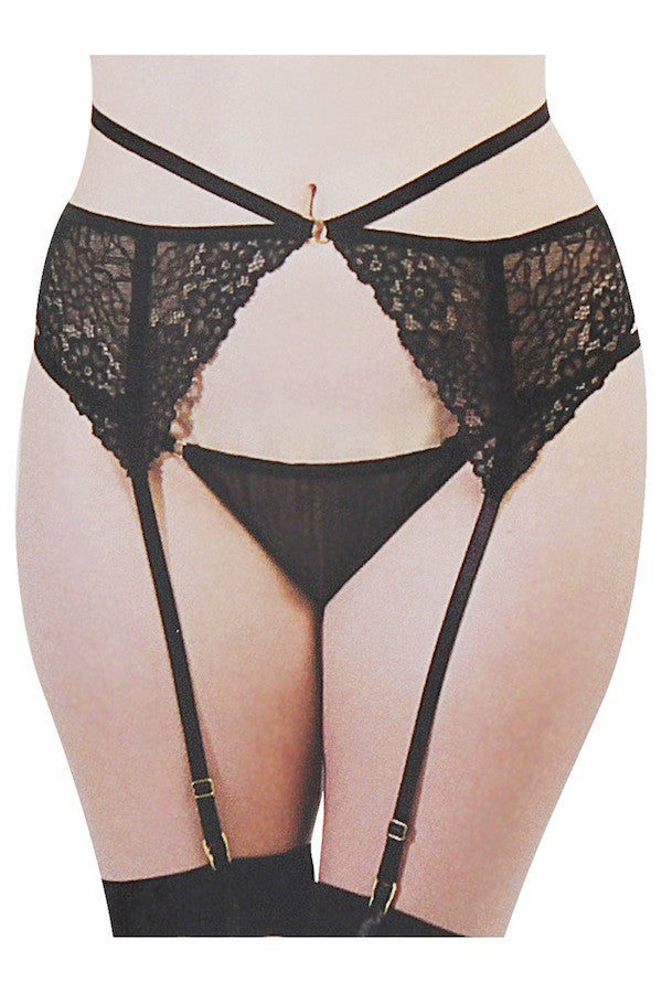 Caged Lace Garter Belt W/ Thong #BE144 GRAY FASHION Caged Lace Garter Belt W/ Thong #BE144 GRAY FASHION