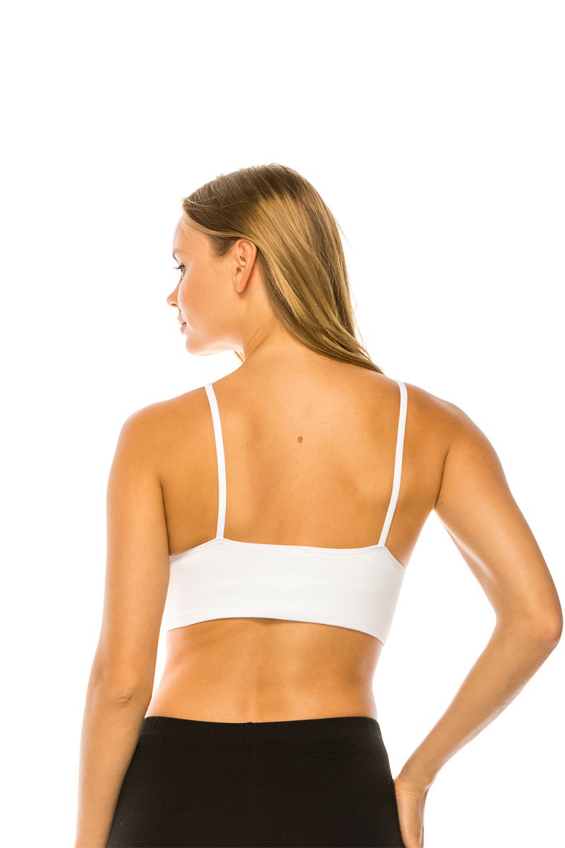 Seamless Ribbed Bralette - White