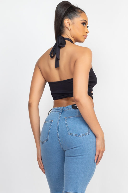 Halter Neck Waist-Tie Top