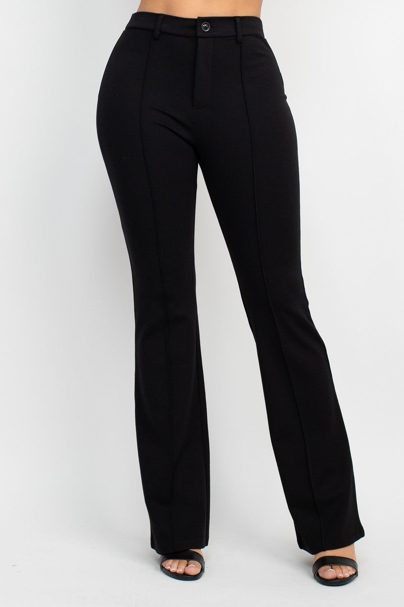 High Waist Wide Leg Pants - Black