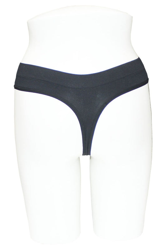 Thick Seamless Thong - Black