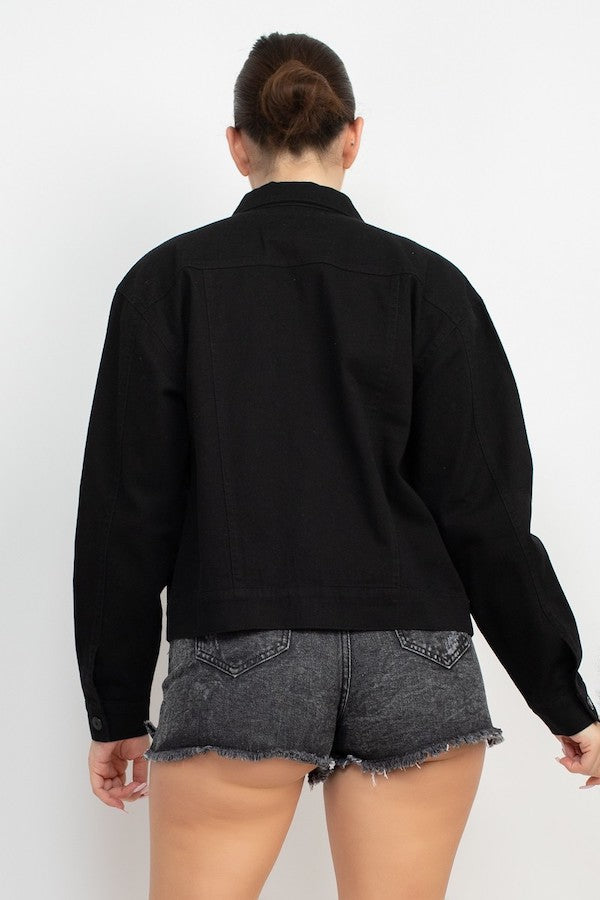 Button Front Long Sleeve Jacket