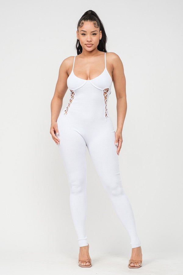 Princessline Cut-Out Laceup Jumpsuit