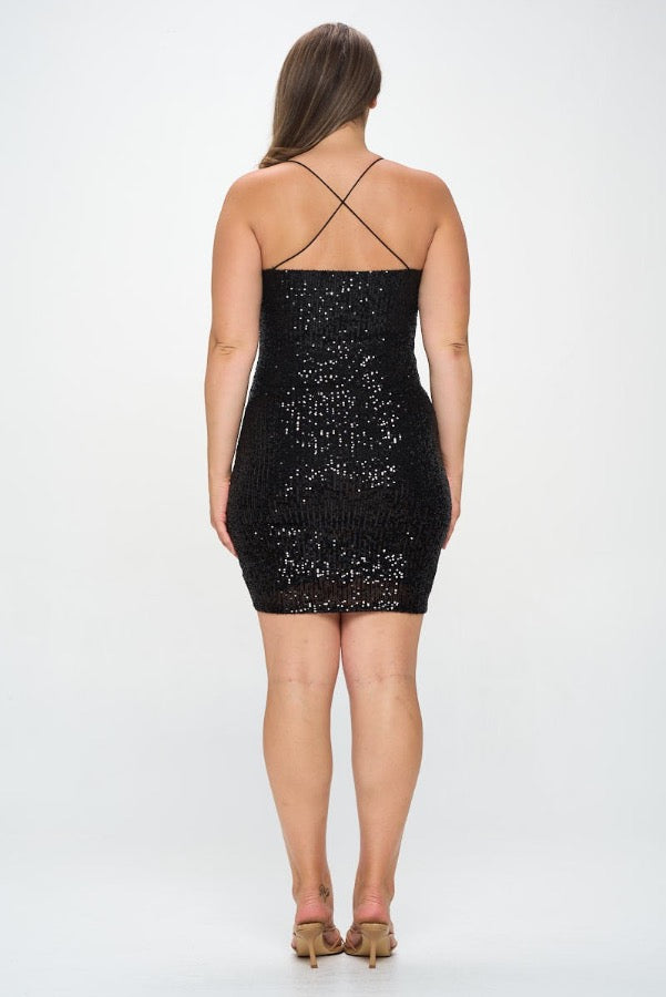 Sequin Mesh Dress