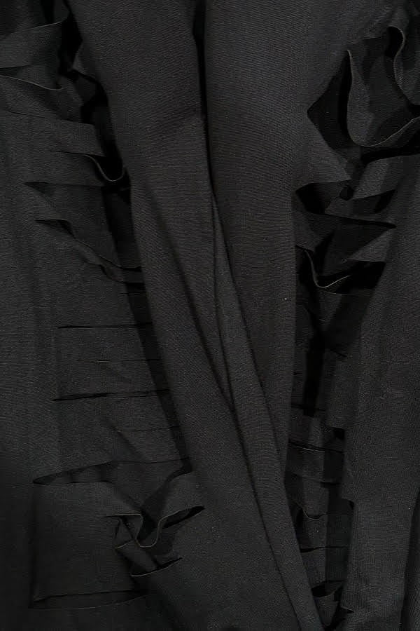 Close-up of black fabric texture