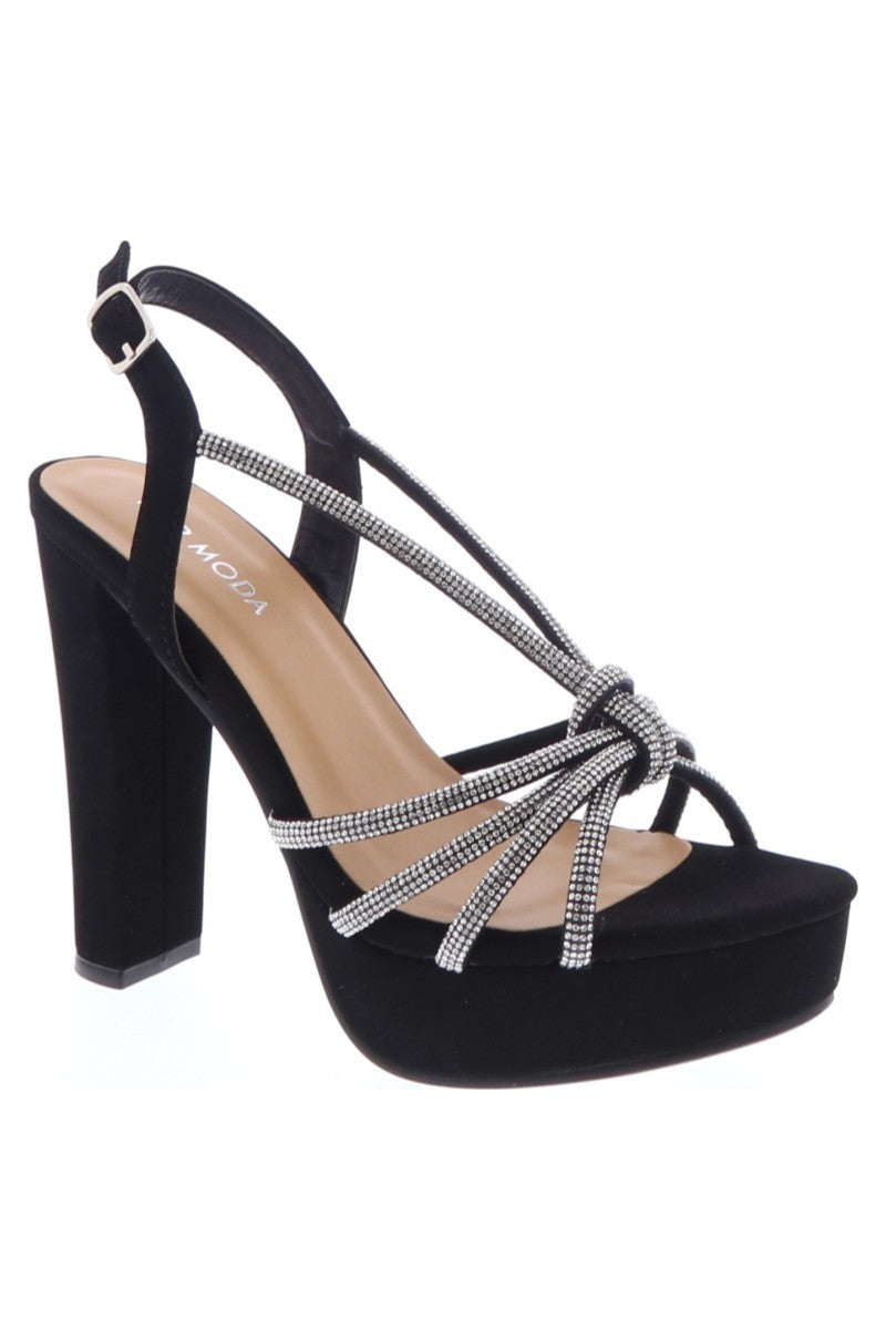 Rhinestone Halter Heels