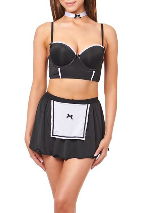 3 Piece Maid Push Up Bra Set