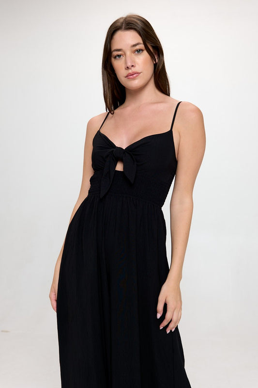 Jumpsuit W/adjustable Straps And Smocked Back