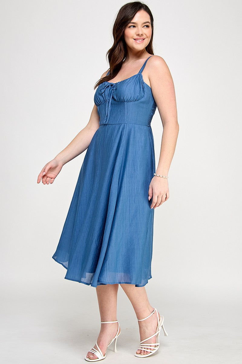 Bustier A-line Midi Dress