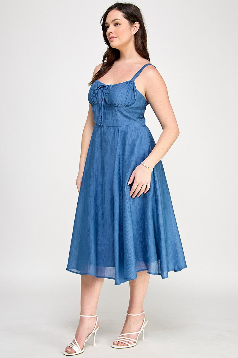 Bustier A-line Midi Dress