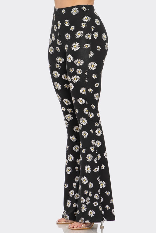 Daisy Printed Flared Long Pants