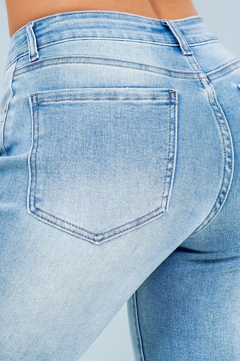 Straight Cut Denim Jeans