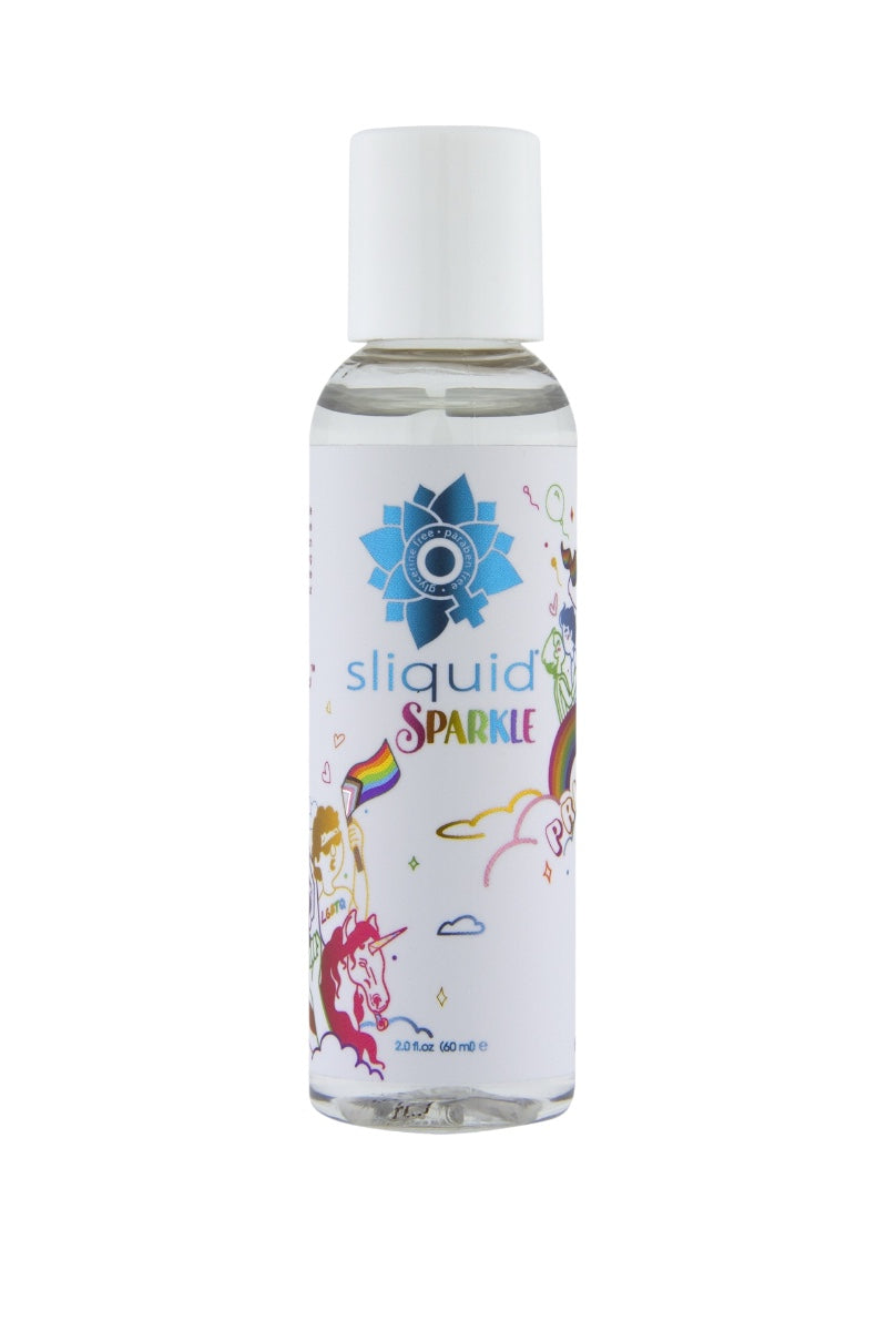 Sliquid Sparkle bottle on a white background