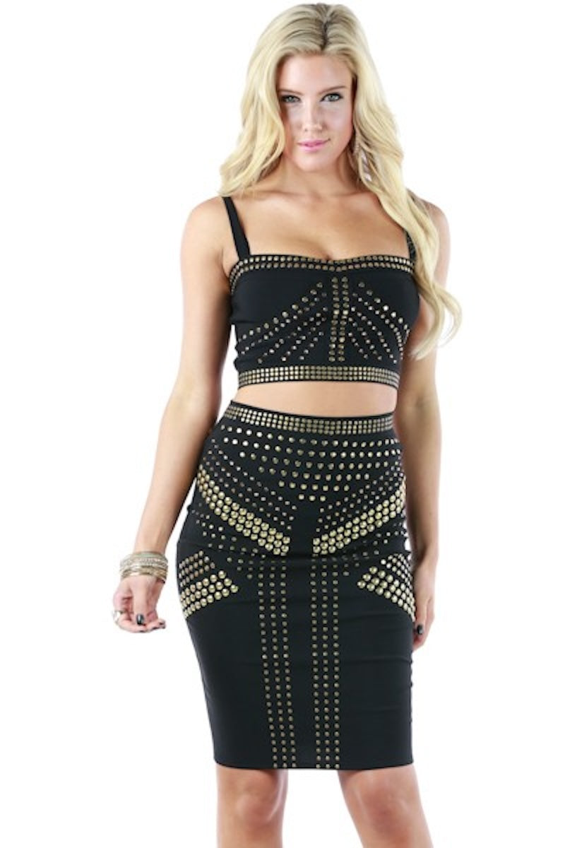 Stud Detail Crop Top