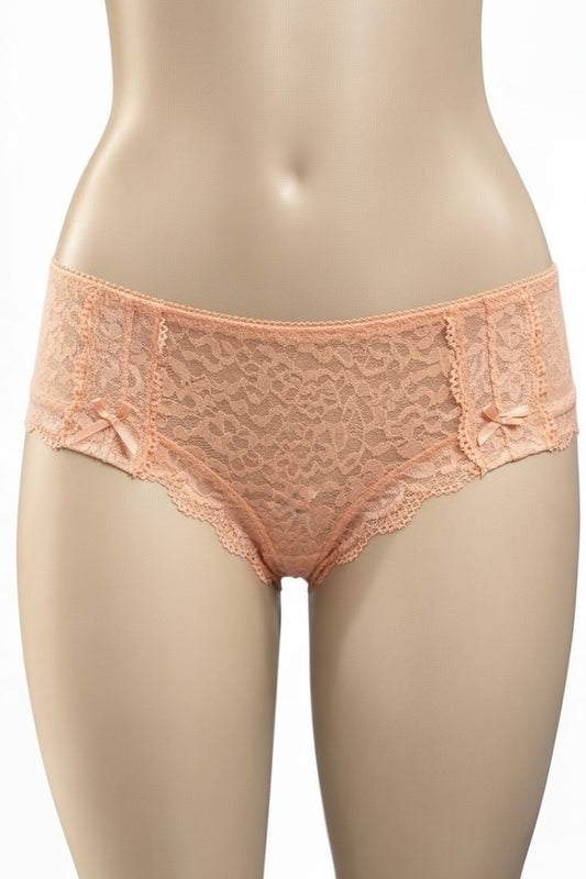 Lace underwear on a mannequin with a plain background