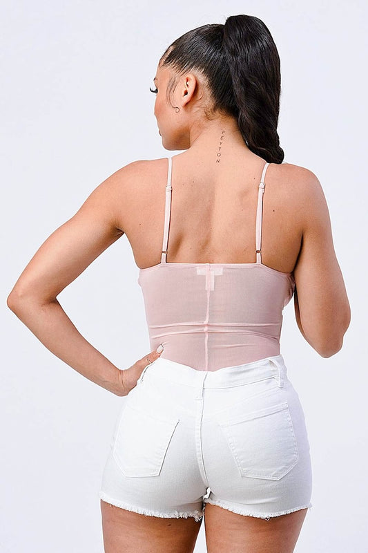 Luxe Super Stretch Mesh Contrast Bodysuit