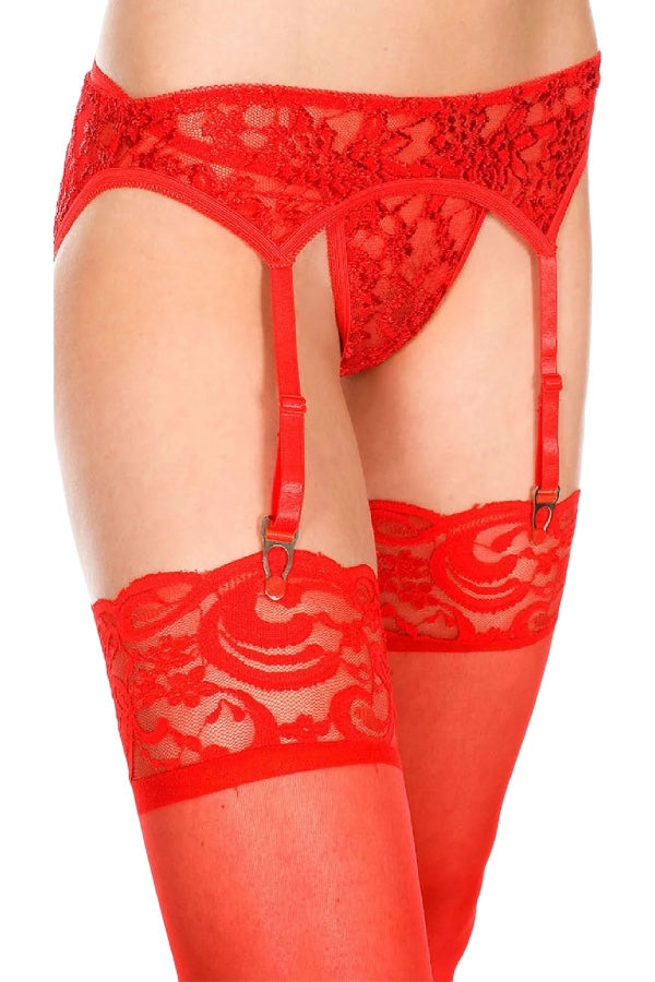 Lace Garter Belt And G String