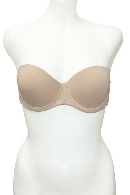 Clear Back & Straps Push Up Demi Bra