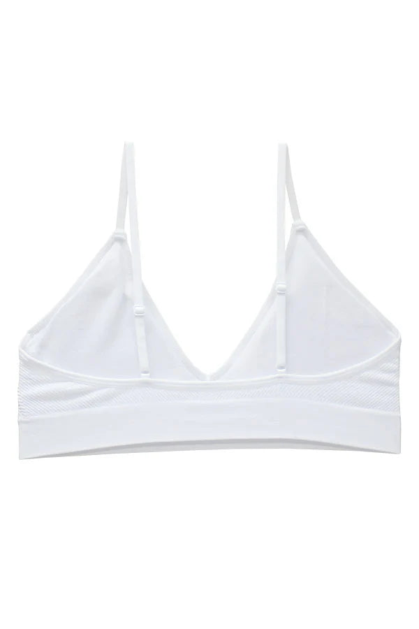White bralette on a white background