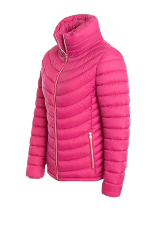 High Collar Puffer Faux Fur Lined Jacket