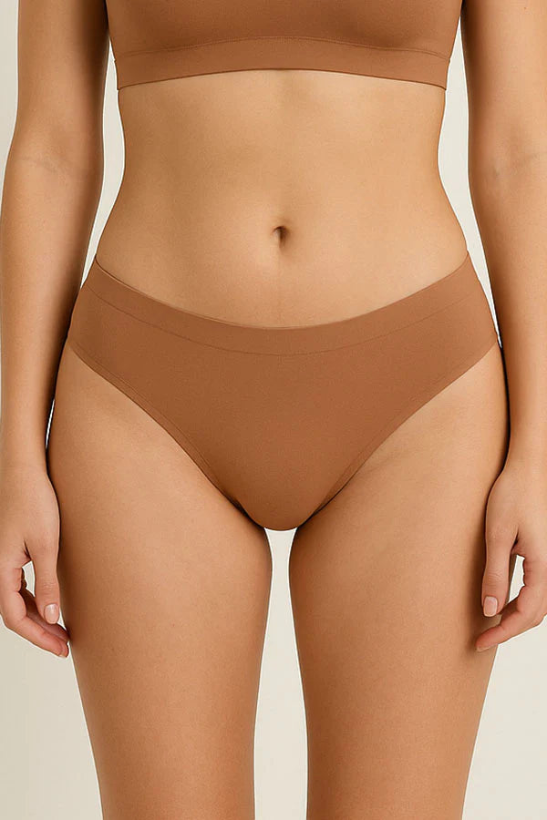 Tan bikini set on a neutral background