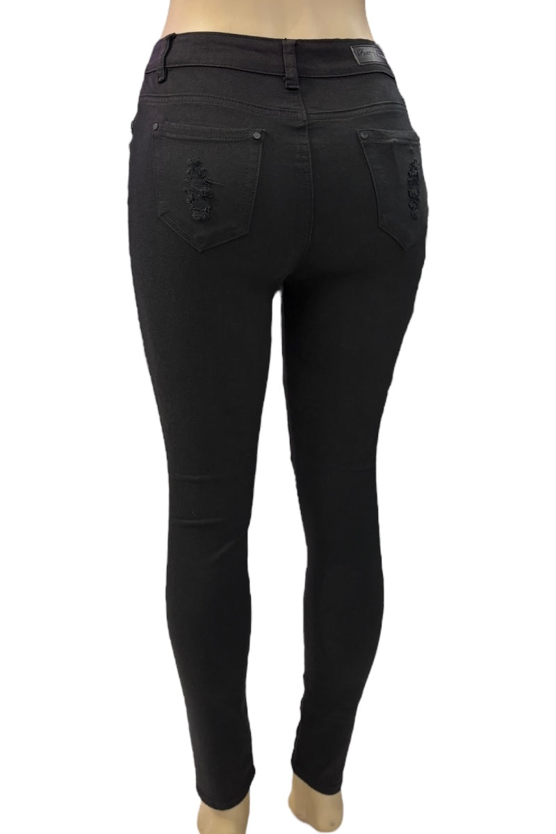 Black jeans on a white background