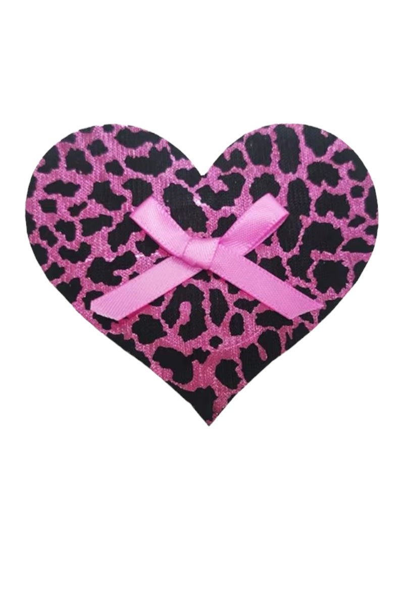 Bow Animal Print Nipple Covers