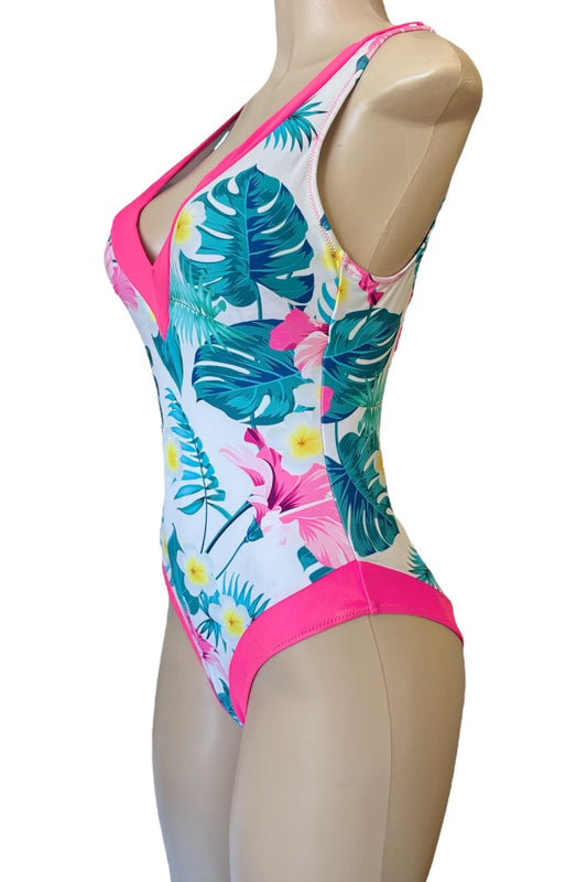 Bright Tropical One Piece Swimsuit Bikini