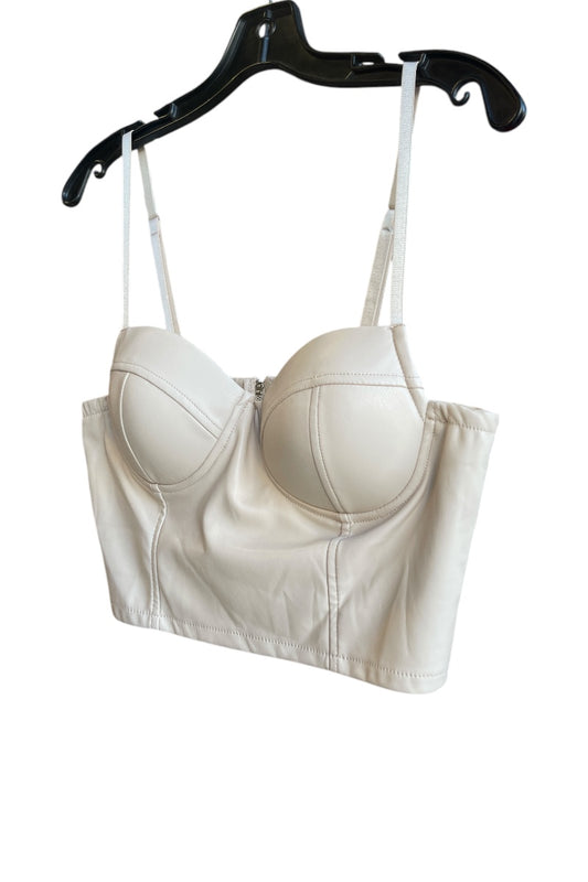 Bustier Faux Leather Crop Top