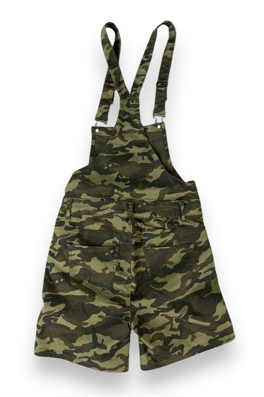 Camouflage Bib Overall Shorts
