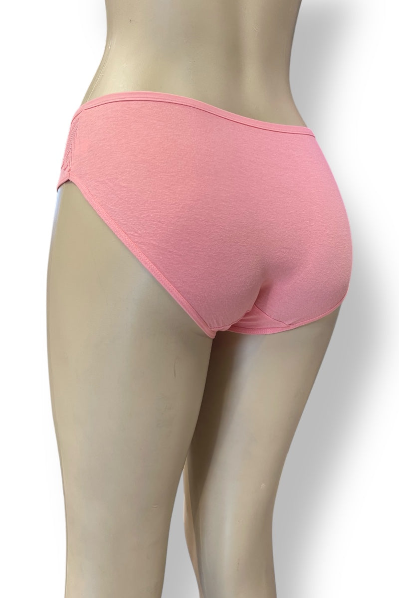 Chevron Lace Hipster Panty - Pink