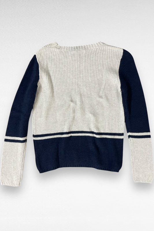 Color Block Boyfriend Pullover Sweater