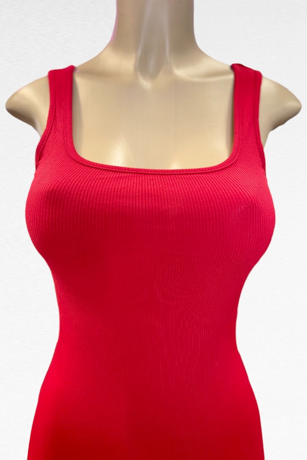 Ribbed Tank Midi Dress