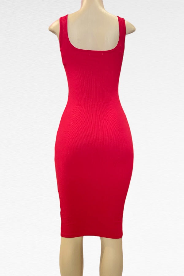 Ribbed Tank Midi Dress