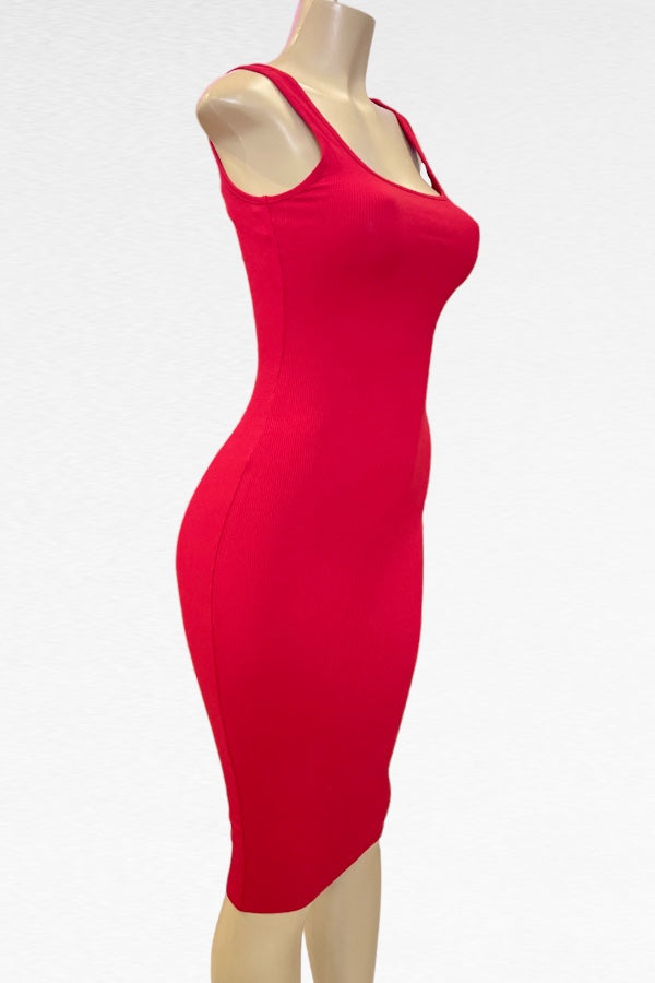 Ribbed Tank Midi Dress