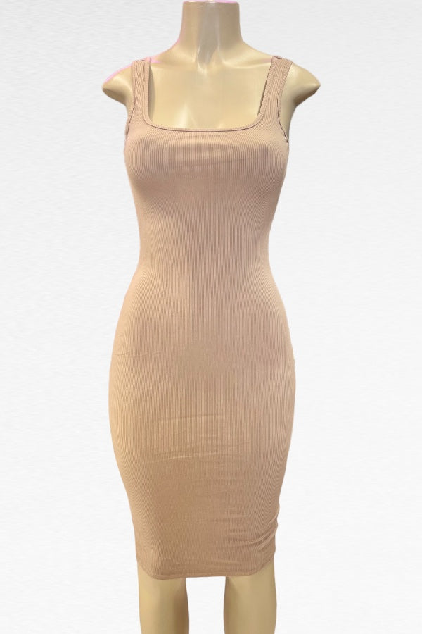 Ribbed Tank Midi Dress