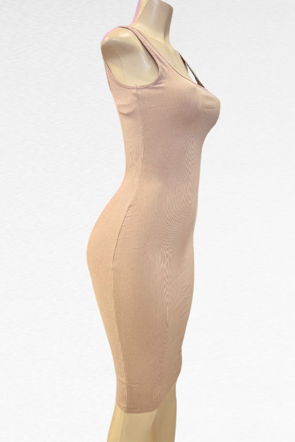 Ribbed Tank Midi Dress