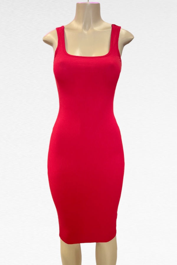 Ribbed Tank Midi Dress
