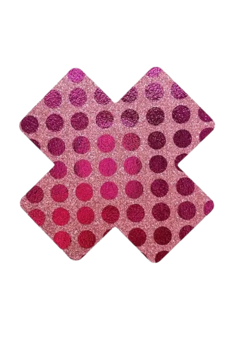 Dotted Glitter X Cross Pasties Nipple Covers