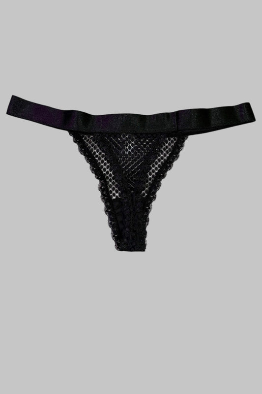 Dotted Web Mesh Thong