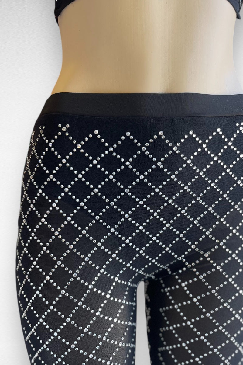 Embedded Rhinestone Pants
