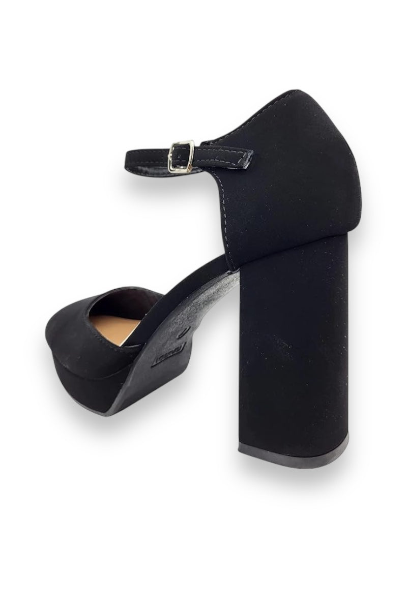 Ankle Strap Platform Block Heel Mary Jane Heels