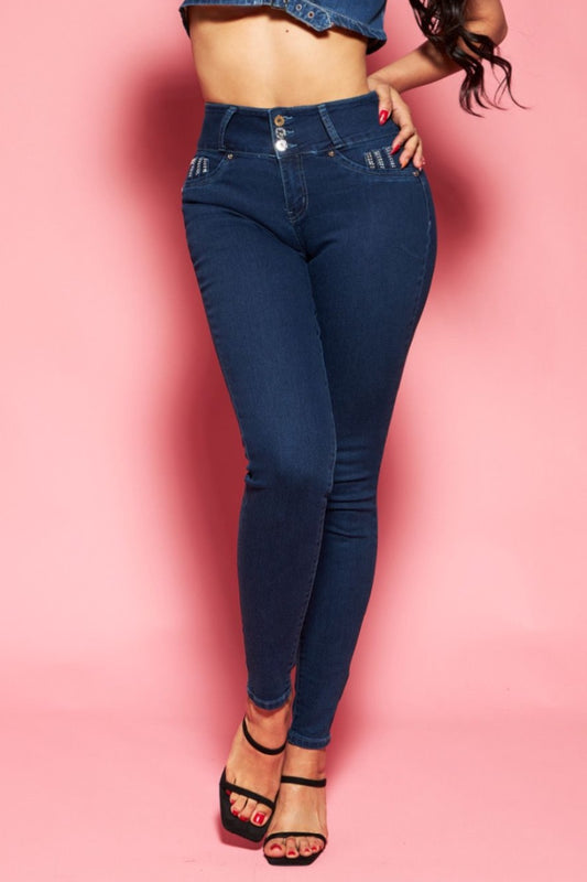 Stella High Waist Studded Push Up Jeans