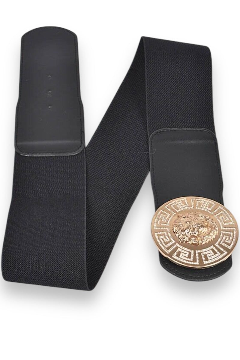 Greek Crystal Lion Buckle Elastic Belt