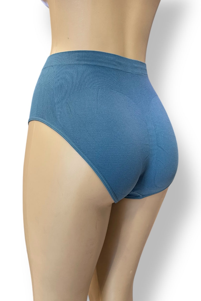 High Waist Shaping Brief Panty - Blue