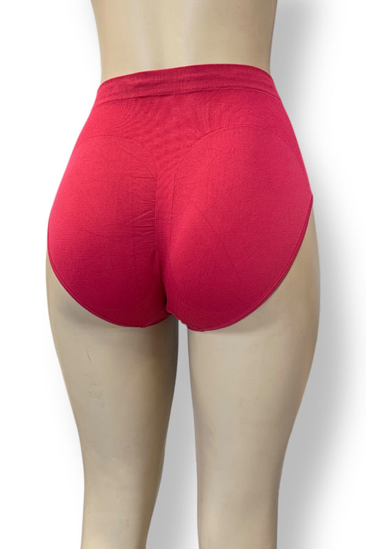 High Waist Shaping Brief Panty - Red