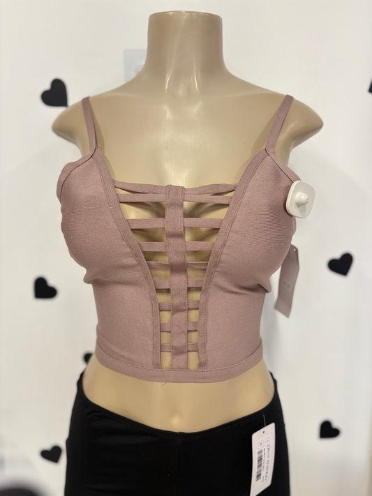 Strappy Cage Crop Top #D6834